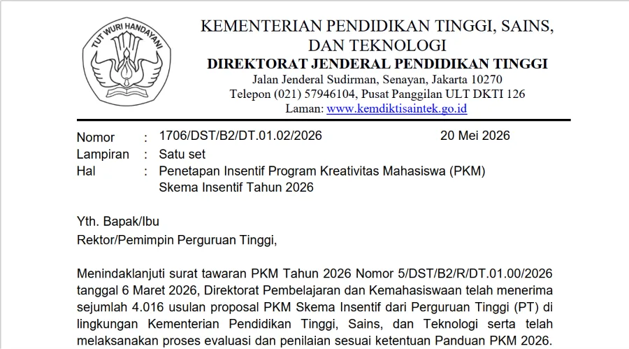 Selamat & Sukses! Mahasiswa FISIP UBB Lolos Pendanaan Insentif PKM-GFT Tahun 2026