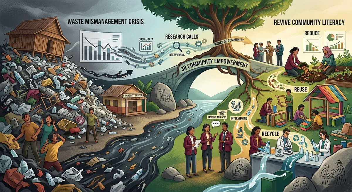 Waste Mismanagement Crisis in Pagarawan Bangka: 500 Kg of Daily Trash Left Unmanaged, Research Calls for 3R Community Empowerment