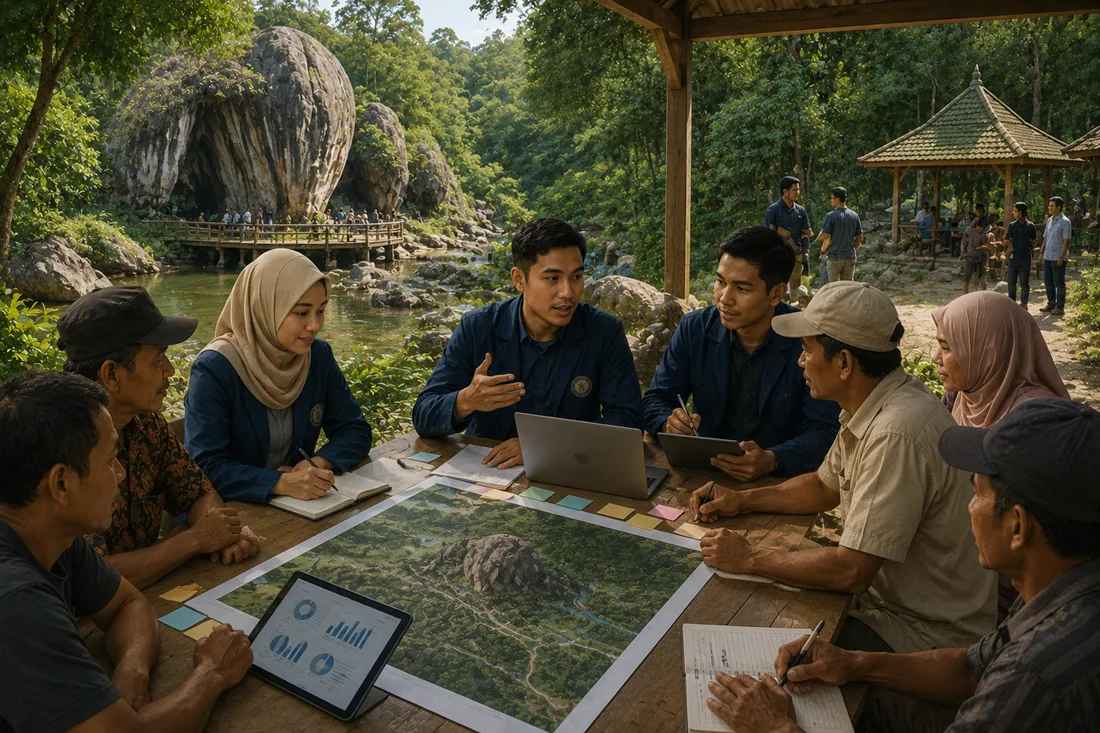 Urai Konflik Tata Kelola Wisata Tapak Antu, Tim UBB Terapkan Strategi Smart Governance di Desa Batu Belubang
