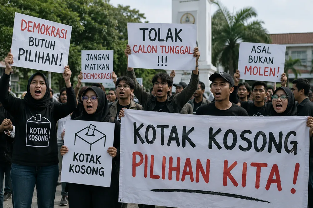 Empty-Box Movement in Pangkalpinang Seen as Symbol of Democratic Resistance