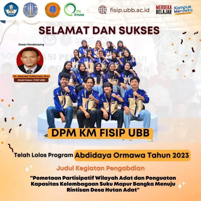 Mengabdi Pada Suku Mapur, DPM FISIP UBB Lolos Abdidaya Ormawa 2023 di UNEJ