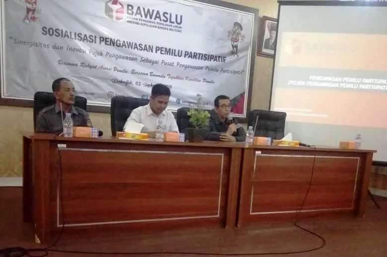Jelang Pileg dan Pilpres 2019, Bawaslu Provinsi Kepulauan Bangka Belitung Gelar Sosialisasi Pengawasan Pemilu Partisipatif