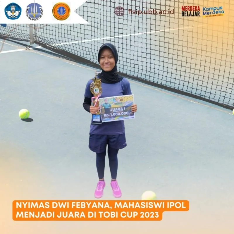 Mahasiswi IPOL UBB  Juarai Lomba Tenis